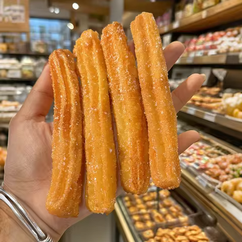 Churros Dough Baking Powder Lucky Breakfast Butter Cinnamon Spoon Serrated Piping Nozzle Oil paper F