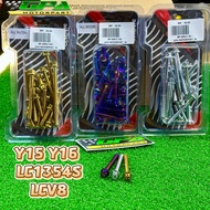 STONEPRO ENGINE SCREW SET KIRI KANAN COMPLETE CHROME GOLD TTBLUE Y15ZR Y16ZR LC4S LCV8