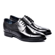 內增高橫飾紳士男皮鞋 黑色