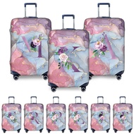 Luggage Cover Stretch Baggage Protective Case Cover for 18-32 Inch Suitcase Case Purple Letter Serie