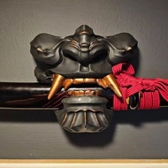 【JJL】-Katana Wall Mounted Rack for Katana Mask Wall Holder Japanese Black Samurai Sword Display Supp