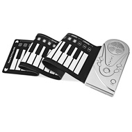 49-key with Horn Hand-Rolled Piano Portable Foldable Electronic Piano Can Roll Up Piano Children Beginner Practice P