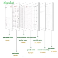 BLUEVELVET Day/Week/Year Agenda Planner Notepad, A4/A5 Effeciency 2025 Planner Notebooks, Business M