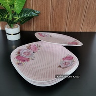 PINK CHELSEA 🌼 8" Dessert Plate (6pcs) Heat Resistant Opal Glass Giacomo Dining Set Pinggan Kaca Opal Piring Kaca Opal