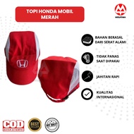 MERAH Red Honda Car Hat | Honda Car Mechanic Hat | Honda Car Hat | Red Car Workshop Hat