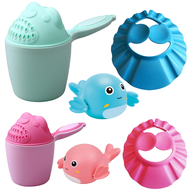 【Hot deal】 Baby Shower Shampoo Cup Kids Cartoon Bathing Toys Bath Cap
