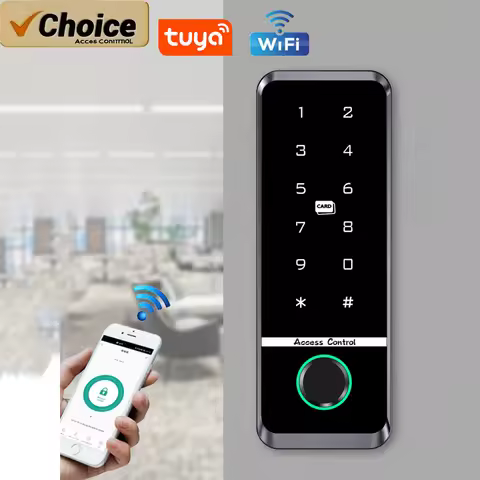 EM/M1 Dual-Frequency Tuya Smart Access System - Biometric Fingerprint & RFID Gate Lock with IP65 Wat