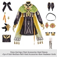Trò chơi genshin tác động collei Trang Phục Cosplay linh vật collei ăn mặc với bông tai mũ nón vớ 11