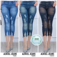 (28-38)AZRIEL JEANS|LUNA JEANS|WOMEN'S 7/9 SCREEN-PRINTED JEANS