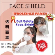 FULL SET of face shield/ Full Face Shield Adult face cover Oversized Visor Wrap Shield protective glasses anti fog glass
