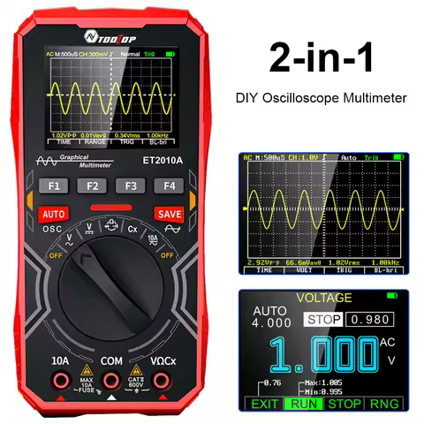 1MHz Automatic True RMS Multimeter 4000 Count 2.5Msps Digital Oscilloscope Multimeter Graphical Hand