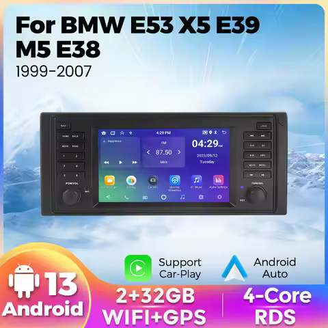 7inch Android 13 Multimedia Player for BMW X5 E53 E39 E38 1996-2004 Carplay Auto Car Radio Stereo GP