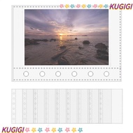 KUGIGI A7 Binder Pages, 6-Ring  Card Protector Sleeves, A7 Binder Refill
