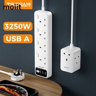 1.5M 2M 5M Extension Cord Power Socket with USB Multi Plug Independent Switch Power Strip