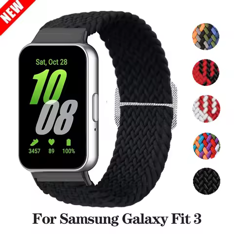 Nylon Loop Strap For Samsung Galaxy Fit 3 Elastic weave Wristband For Samsung Galaxy Fit3 Accessorie