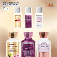 Bath and Body Works 20 mL Body Lotion - A Thousand Wishes, Champagne Toast, Dahlia Whitening Lotion
