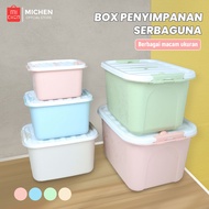 Large Thick Plastic Storage Box Multipurpose Container with Lid 35L 55L