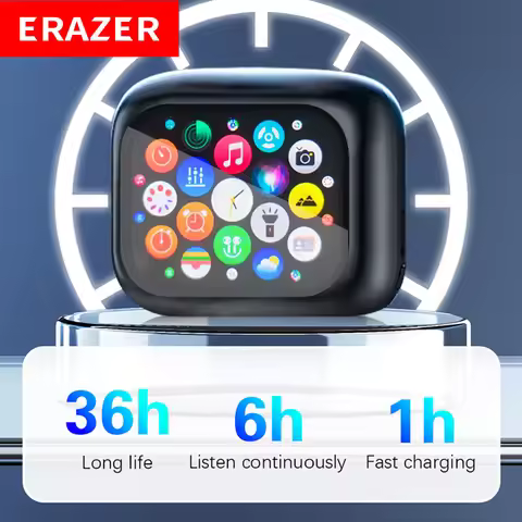 ERAZER LCD Touch Screen Bluetooth Earbuds Earphone ANC noise cancelling wireless Headphone waterproo