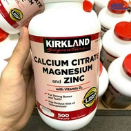 Chắc răng khỏe xương và cơ bắp Kirkland Signature Calcium Citrate Magnesium and Zinc 500mg 500 viên