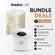 Gaabor Flash Deal Bundle 3.5L Air Fryer AF-35M01A and 2.5L Rice Cooker GR-S25D
