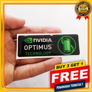 NVIDIA OPTIMUS EMBLEM STICKERS RAISED STICKERS PC GAMING ACCESSORIES STICKERS Size: 27mm x 76mm