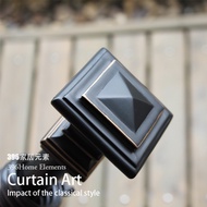 HY-D 396Home*American-Style Aluminum Alloy Square Head Curtain Rod Roman Rod European-Style Slide Rail Rack French-Style