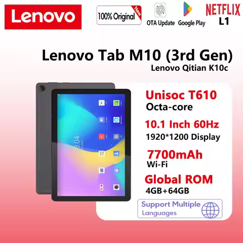 Lenovo Tab M10 (3rd Gen) Qitian K10c Tablet TB328FU Global ROM 10.1 Inch Unisoc T610 1920×1200 7700m