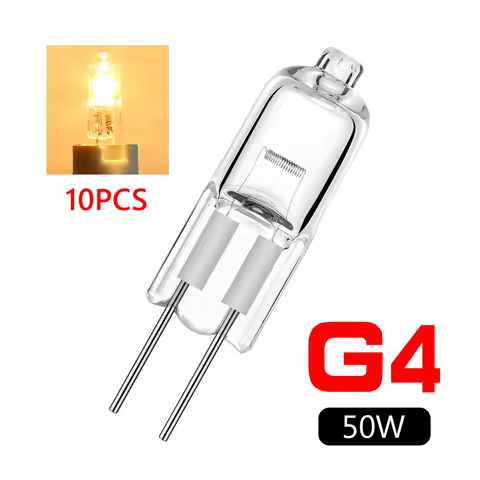 10pcs 12V 20W G4 Halogen Bulb 12v G4 Bulb G4 Halogen Bulb Warm White Bulb Lamp Beads Replacement Hom