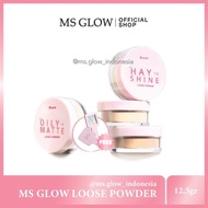 [Cod] Ms Glow Loose Powder / Bedak Tabur (Beli 2 Free Mirror Ms