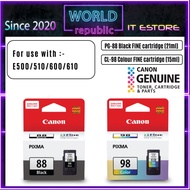 ORIGINAL CANON PG88 PG-88 88 PG 88(21ML,BLACK), CL98 CL-98 98 CL 98 (15ML,COLOUR) INK CARTRIDGE - 10