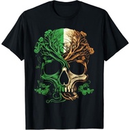 Irish Roots With Irish Flag Skull Design