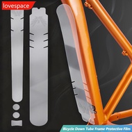 LOVESPACE 2Pcs Clear PVC Bicycle Down Tube Frame Protective Film Scratch Impact Wear-Resistant Invis