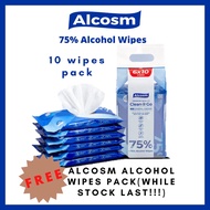 Alcosm 75% Classic Alcohol Wipes / Wet Wipes / Wet Tissue - 60/120/180 Wipes