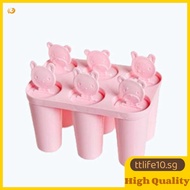 6 Cavities Ice Cream Mold Reusable Popsicle Molds Ice Pop Molds Maker Easy Release Durable Silicone Ice Cube Tray Ice Cube Maker