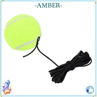 AMBER Tennis Training Ball, Elastic String Yellow Rebound Ball, Tennis Tether Ball Adjustable Rope T