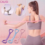 CAUSI 8-Line Puller, Multi-functional Silicone Rope Yoga Tensioner, Portable Elastic Band 8-Shaped C