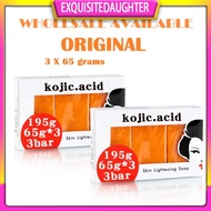 3 Pcs /Set Kojie san Soap original / Kojiesan / Kojisan / Kojic acid Soap / Kojie.san 3 by 65 grams