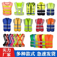 Reflective Vest Safety Vest Sanitation Workwear Construction Site Construction Multi-pocket Mesh Ref