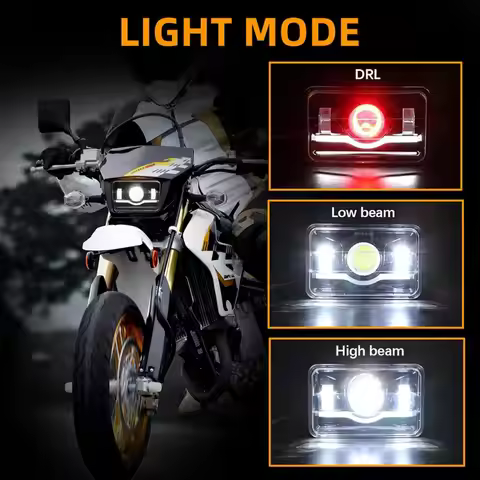 bigger Projector Spherical Lens 4X6in LED Headlight H4656 H4651 LED Headlamp for Suzuki DRZ400S DRZ4