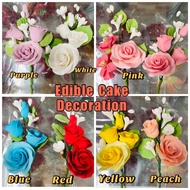 1 Rose | flower Bunch Edible | Cake Decorations | Edible Cake toppers