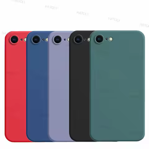For iPhone SE 2020 Case iPhone 7 8 SE 2020 2022 Cover Original Shockproof Liquid Silicone Phone Back