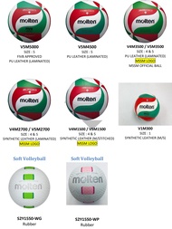 Original Molten Volleyball Bola Tampar PU LEATHER (LAMINATED) FIBA APPROVED MSSM LOGO [READY STOCK]