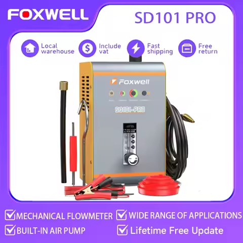 FOXWELL SD101 PRO Car Smoke Leak Detector EVAP Vacuum Leakage Diagnostic Tool EVAP Pipe Leakage Anal