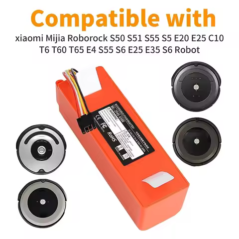 for Roborock S4 S5 S6 S7 Q5 Q7 Max Xiaomi 1st Gen Robot Vacuum Replacement Battery 6500mAh Li-ion 14