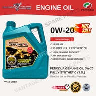 Perodua Genuine Oil Fully Synthetic SAE 0W-20 - 3.5L Engine Oil for Perodua Cars / Perodua Minyak Hi