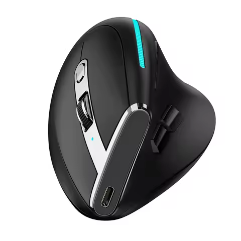 ZELOTES F-36 Wireless vertical 2.4G Bluetooth mouse full color light 8 key programming five movement
