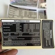 Tire Information Sticker Attention Attion Important Tire Information Sticker