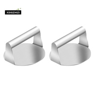 Stainless Steel Crushing Hamburger Briquette Hamburger Patty Masher Round Meat Briquette Mold Meat K