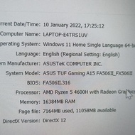laptop second Asus gaming TUF A15