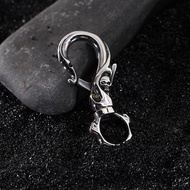 flgo Skull Keychain Stainless Steel Gothic Style Keyring for Men Jewelry Accessory Decorative  Party